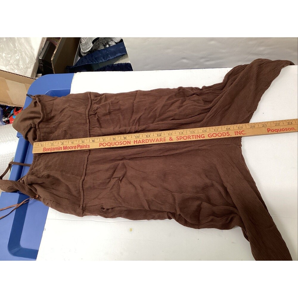 Francesca’s audrey parks jumpsuit sz S brown pockets adjustable straps - Picture 8 of 14